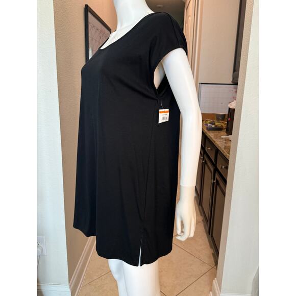 New ~ EILEEN FISHER ~  Cap Sleeve Tunic Top XS OVERSIZED 100% Organic Cotton - Picture 5 of 11